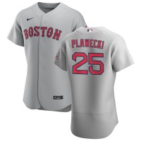 Boston Boston Red Sox #25 Kevin Plawecki Men's Nike Gray Road 2020 Authentic Team MLB Jersey