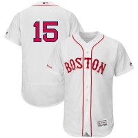 Boston Boston Red Sox #15 Dustin Pedroia Majestic Alternate Authentic Collection Flex Base Player Jersey White