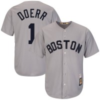 Boston Boston Red Sox #1 Bobby Doerr Majestic Cooperstown Collection Cool Base Player Jersey Gray