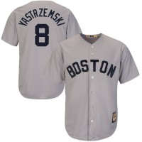 Boston Boston Red Sox #8 Carl Yastrzemski Majestic Cool Base Cooperstown Collection Player Jersey Gray