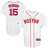 Boston Boston Red Sox #15 Dustin Pedroia Majestic Alternate Replica Player Jersey White