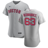 Boston Boston Red Sox #63 Darwinzon Hernandez Men's Nike Gray Road 2020 Authentic Team MLB Jersey