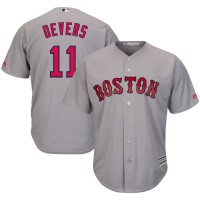 Boston Boston Red Sox #11 Rafael Devers Majestic Road Official Cool Base Player Jersey Gray