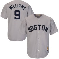 Boston Boston Red Sox #9 Ted Williams Majestic Cool Base Cooperstown Collection Player Jersey Gray