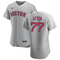 Boston Boston Red Sox #77 Robinson Leyer Men's Nike Gray Road 2020 Authentic Team MLB Jersey