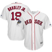 Boston Boston Red Sox #19 Jackie Bradley Jr. Majestic 2018 World Series Champions Home Cool Base Player Jersey White