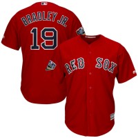 Boston Boston Red Sox #19 Jackie Bradley Jr. Majestic 2018 World Series Cool Base Player Jersey Scarlet
