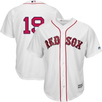 Boston Boston Red Sox #19 Jackie Bradley Jr. Majestic Home Official Replica Cool Base Player Jersey White
