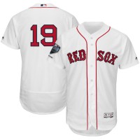 Boston Boston Red Sox #19 Jackie Bradley Jr. Majestic 2018 World Series Champions Home Flex Base Player Jersey White