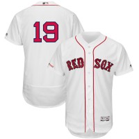 Boston Boston Red Sox #19 Jackie Bradley Jr. Majestic Home Authentic Collection Flex Base Player Jersey White