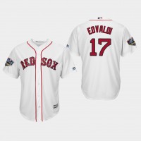 Boston Red Sox #17 Nathan Eovaldi White New Cool Base 2018 World Series Stitched MLB Jersey
