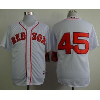 Boston Red Sox #45 Pedro Martinez White Cool Base Stitched MLB Jersey