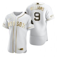 Boston Boston Red Sox #9 Ted Williams White Nike Men's Authentic Golden Edition MLB Jersey