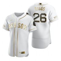 Boston Boston Red Sox #26 Wade Boggs White Nike Men's Authentic Golden Edition MLB Jersey