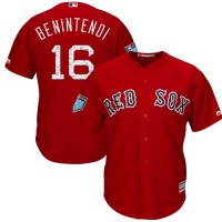 Boston Red Sox #16 Andrew Benintendi Red 2018 Spring Training Cool Base Stitched MLB Jersey