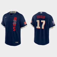 Boston Boston Red Sox #17 Mathan Eovaldi 2021 Mlb All Star Game Fan's Version Navy Jersey
