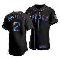 Boston Boston Red Sox #2 Xander Bogaerts Men's Nike Iridescent Holographic Collection MLB Jersey - Black