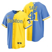 Boston Boston Red Sox #41 Chris Sale Blue Gold Nike Men's MLB 2022 City Connect Game Jersey