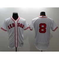 Boston Red Sox #8 Carl Yastrzemski White Flexbase Authentic Collection Cooperstown Stitched MLB Jersey