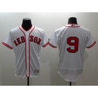 Boston Red Sox #9 Ted Williams White Flexbase Authentic Collection Cooperstown Stitched MLB Jersey