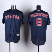 Boston Red Sox #8 Carl Yastrzemski Navy Blue Flexbase Authentic Collection Stitched MLB Jersey
