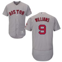 Boston Red Sox #9 Ted Williams Grey Flexbase Authentic Collection Stitched MLB Jersey