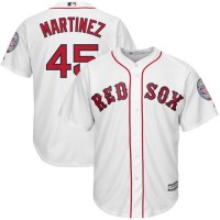Boston Red Sox #45 Pedro Martinez White New Cool Base Cooperstown Stitched MLB Jersey