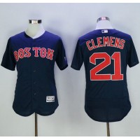 Boston Red Sox #21 Roger Clemens Navy Blue Flexbase Authentic Collection Stitched MLB Jersey