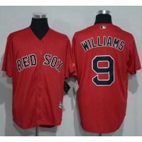 Boston Red Sox #9 Ted Williams Red New Cool Base Stitched MLB Jersey