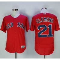 Boston Red Sox #21 Roger Clemens Red Flexbase Authentic Collection Stitched MLB Jersey