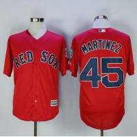 Boston Red Sox #45 Pedro Martinez Red New Cool Base Stitched MLB Jersey