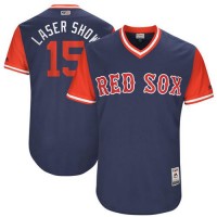 Boston Red Sox #15 Dustin Pedroia Navy 