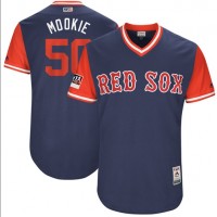 Boston Red Sox #50 Mookie Betts Navy 