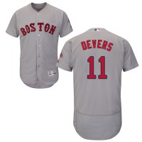 Boston Red Sox #11 Rafael Devers Grey Flexbase Authentic Collection Stitched MLB Jersey