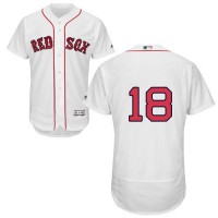 Boston Red Sox #18 Mitch Moreland White Flexbase Authentic Collection Stitched MLB Jersey