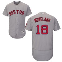 Boston Red Sox #18 Mitch Moreland Grey Flexbase Authentic Collection Stitched MLB Jersey