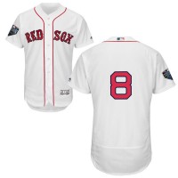 Boston Red Sox #8 Carl Yastrzemski White Flexbase Authentic Collection 2018 World Series Stitched MLB Jersey