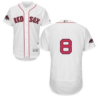 Boston Red Sox #8 Carl Yastrzemski White Flexbase Authentic Collection 2018 World Series Champions Stitched MLB Jersey