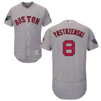 Boston Red Sox #8 Carl Yastrzemski Grey Flexbase Authentic Collection 2018 World Series Stitched MLB Jersey