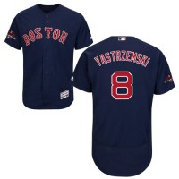 Boston Red Sox #8 Carl Yastrzemski Navy Blue Flexbase Authentic Collection 2018 World Series Champions Stitched MLB Jersey