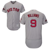 Boston Red Sox #9 Ted Williams Grey Flexbase Authentic Collection 2018 World Series Champions Stitched MLB Jersey