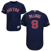 Boston Red Sox #9 Ted Williams Navy Blue Flexbase Authentic Collection 2018 World Series Champions Stitched MLB Jersey