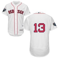 Boston Red Sox #13 Hanley Ramirez White Flexbase Authentic Collection 2018 World Series Stitched MLB Jersey