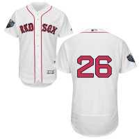 Boston Red Sox #26 Wade Boggs White Flexbase Authentic Collection 2018 World Series Stitched MLB Jersey
