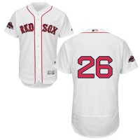 Boston Red Sox #26 Wade Boggs White Flexbase Authentic Collection 2018 World Series Champions Stitched MLB Jersey