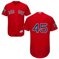 Boston Red Sox #45 Pedro Martinez Red Flexbase Authentic Collection 2018 World Series Stitched MLB Jersey