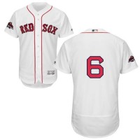 Boston Red Sox #6 Johnny Pesky White Flexbase Authentic Collection 2018 World Series Champions Stitched MLB Jersey