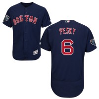 Boston Red Sox #6 Johnny Pesky Navy Blue Flexbase Authentic Collection 2018 World Series Stitched MLB Jersey