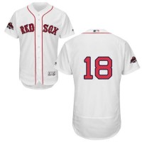 Boston Red Sox #18 Mitch Moreland White Flexbase Authentic Collection 2018 World Series Champions Stitched MLB Jersey
