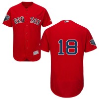 Boston Red Sox #18 Mitch Moreland Red Flexbase Authentic Collection 2018 World Series Stitched MLB Jersey